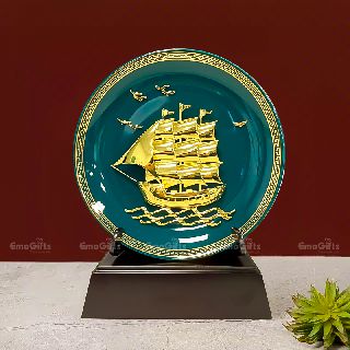 ĐĨA GỐM THUẬN BUỒM XUÔI GIÓ