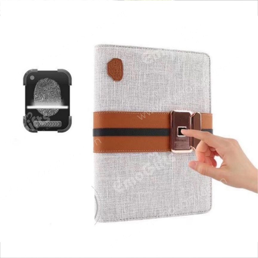 Sổ da tích hợp khóa vân tay 